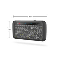 Teclado Retroiluminado Con Pantalla Táctil Air Mouse Y Touchpad LED Colorido Wireless Con Receptor USB Ajustable Brillo - details 9