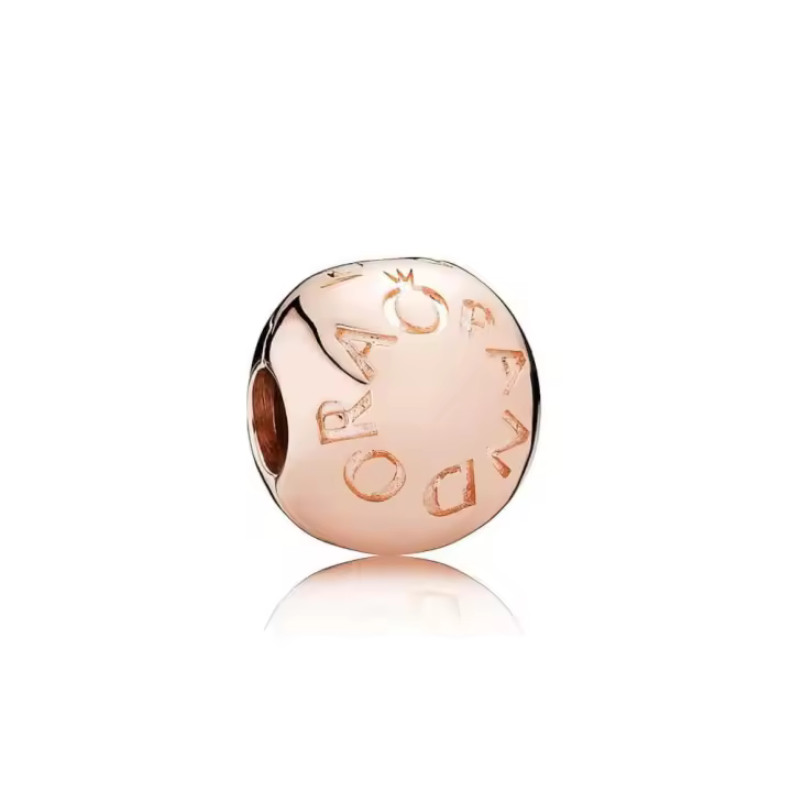 781015 - Clip  Pandora de plata de ley ROSE logo - 1