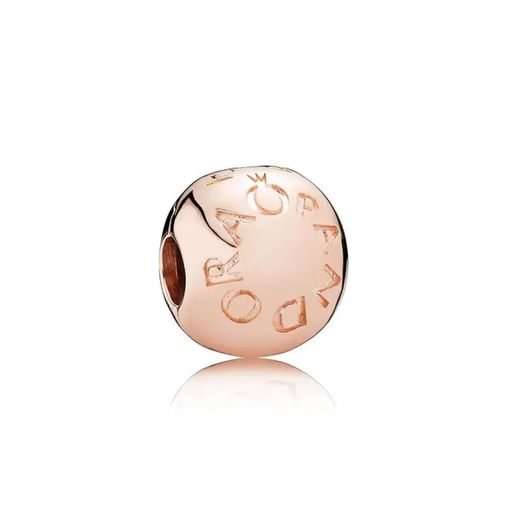 781015 - Clip  Pandora de plata de ley ROSE logo - 1