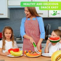 Cortador De Sandía De Acero Inoxidable Con Mango Antideslizante Herramienta De Corte De Frutas No Daña Las Manos Uso En Cocina - details 5