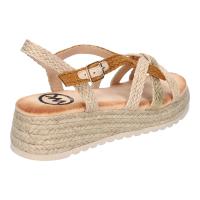 PuntoSalao Sandalias de plataforma en yute cómoda para mujer color camel KK-986 - details 2