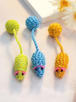 Juguete Para Gatos Tejido Ratón Con Cola Y Bola De Pelota Juguetes Ruidosos Para Divertir a Tus Mascotas Material De Nylon - details 3