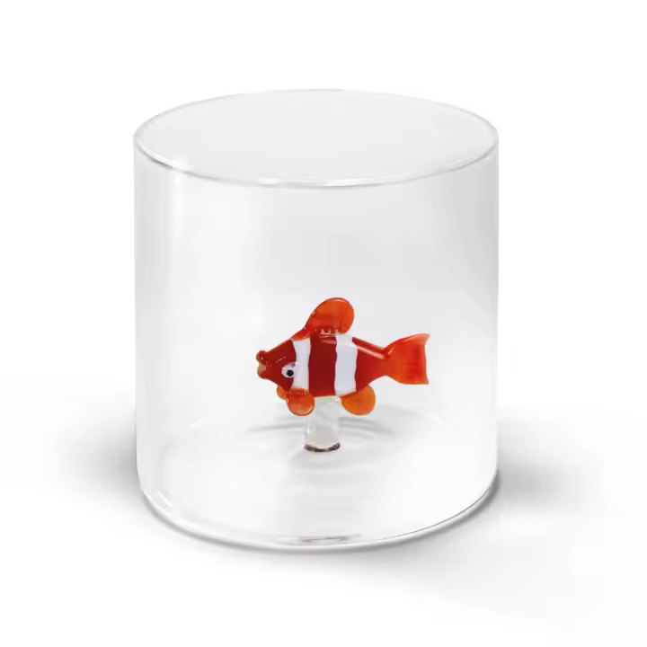 WD Estilo de vida Cc vidrio borosilicato 250 ml payaso de pescado Decoración - 1