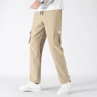Pantalones Casuales Para Hombre Con Pierna Ancha Y Bolsillos Estilo Hip-Hop Streetwear Moda Cargo Trousers Cierre Elástico - details 7