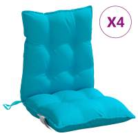 vidaXL Cojines para silla respaldo bajo 4 uds tela Color Antracita,  Verde,  Negro y mas Cojín Decorativo de Asiento Cojines de muebles de salon - details 8