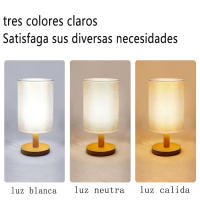 Lámpara de Mesa de Lino de 9.84X5. 11 pulgadas, Luz de noche LED, Luz de noche USB para dormitorio, 3 Modos de Brillo, temporizador with remote control, Luz de noche ideal para dormitorio with Pantalla de Lino Redonda - details 1