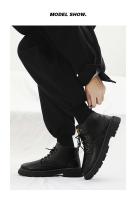 Nuevos Zapatos Para Hombre 2024 Botas De Cuero Alta Casual Moda Retro Todoterreno Botines Desérticos Para Trabajo Y Moto - details 6