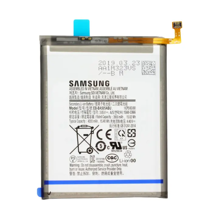 Batería Original EB-BA505ABU Compatible para Samsung Galaxy A50 A30s, A30, A20, A23 / (Capacidad 5000 mAh) / Nueva Fabricacion/ Accesorio Original/ Service Pack - 1