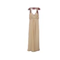 Sin marca Vestido de fiesta beige, drapeado, en la zona del corpiño, con escote en forma de corazón, con tirantes - details 1
