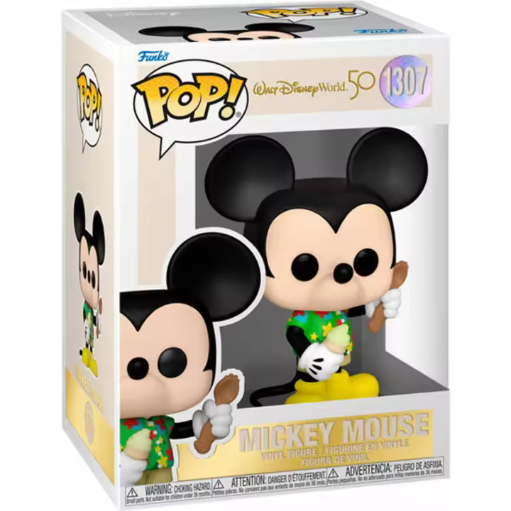 Funko - Figura Pop Walt Disney World 50Th Anniversary Mickey Mouse - Funko Pop Coleccionable De Edición Limitada - Funko Pop Diseño Detallado Y Realista - Funko Pop Ideal Para Regalo - Funko Pop Gran Variedad De Personajes - 1