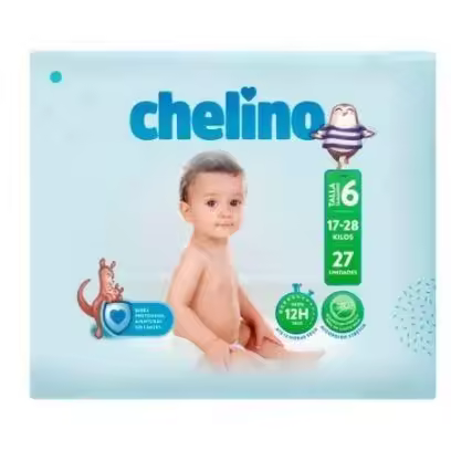 INDAS Pañal Infantil Chelino Fashion & Love T- 6 (17 - 28 Kg) 27 Pañales - 1
