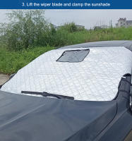 BLALION Cubierta De Escarcha Para Parabrisas De Coche Protección Invernal Anticongelante Para Ventana Delantera Universal Para Sedán SUV Hatchback Con Agujero Para Cámara De Dashboard - details 16