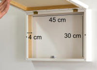 Cuadroexpres - Tapa de Contador Minimalista 45x30x4 cm (49x34x6 cm medida exterior) En Melamina Blanca, Con tornillos y tacos para colocar en la pared. Moderna, 100% Original, Muy Decorativa. Fabricada en España - details 2