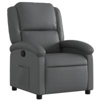 vidaXL Sillón reclinable de cuero sintético Negro, Crema, Gris Sillon Dormitorio Sillon Comodos Silla Relax Sillón Sofá - details 0