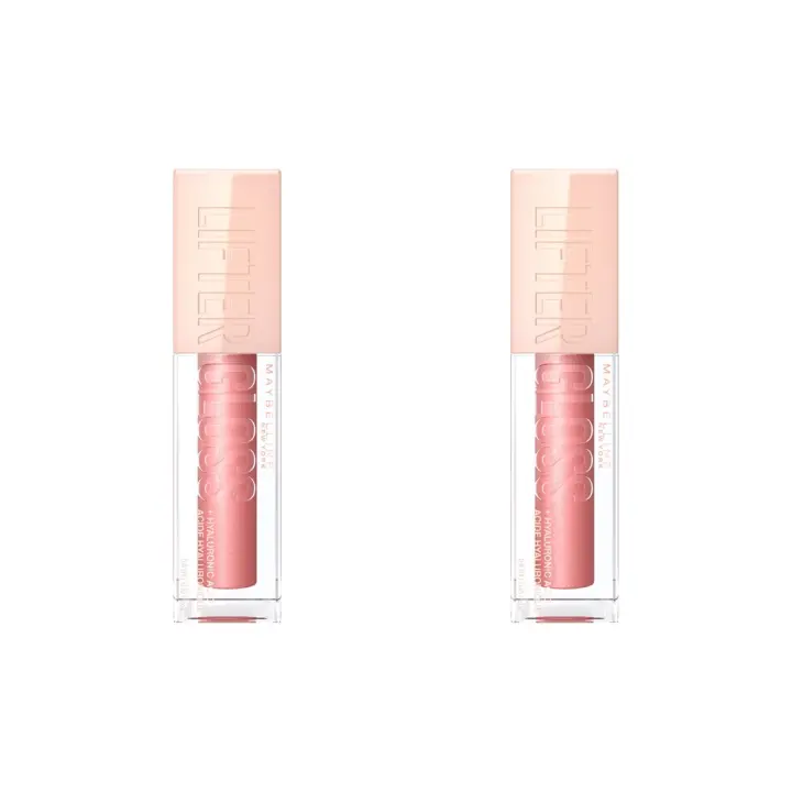 Maybelline New York | Pack duo de maquillaje: x2 Brillo de Labios Lifter Gloss, Hidratación Intensa, Labios Rellenos, con Ácido Hialurónico, Tono Moon - 1