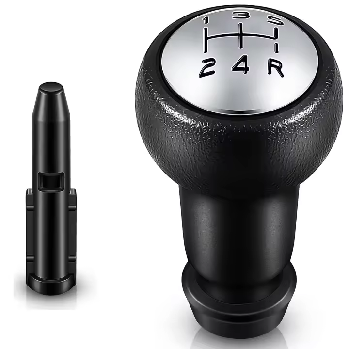 AUTOZOCO Pomo de 5 cambios de marcha para coche, Empuñadura de transmisión manual, Perilla compatible con Peugeot y Citroen, Gris - 1