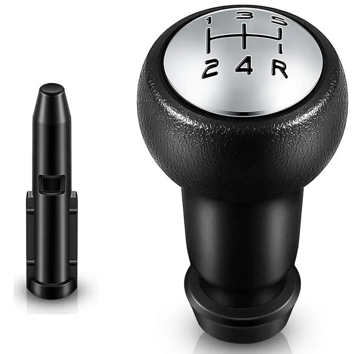 AUTOZOCO Pomo de 5 cambios de marcha para coche, Empuñadura de transmisión manual, Perilla compatible con Peugeot y Citroen, Gris - 1