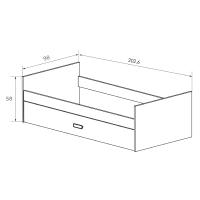 CAMA NIDO CON FRONTAL MODELO CHAMPION CAMBRIA-BLANCO  DST MUEBLECENTER - Envío Gratuito. - details 0