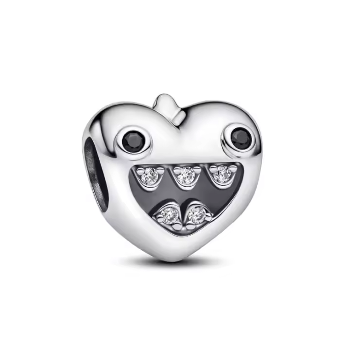 PANDORA Moments 793768 C01 - Abalorio de Plata de Ley con circonitas, compatible con plumas Moments, 8,9x10,2x10,9mm, Plata de Ley, Circonita cúbica, viene con El original embalaje de Caja de Giunte. - 1