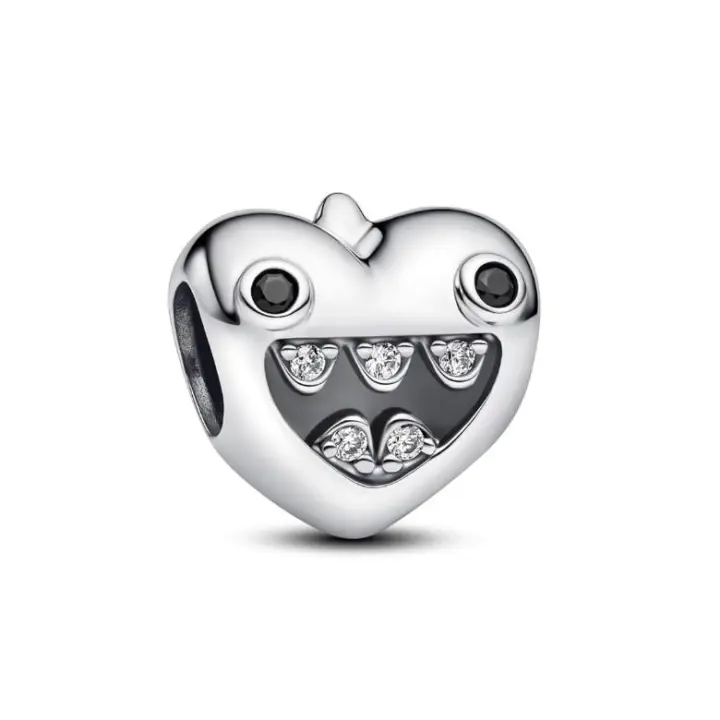 PANDORA Moments 793768 C01 - Abalorio de Plata de Ley con circonitas, compatible con plumas Moments, 8,9x10,2x10,9mm, Plata de Ley, Circonita cúbica, viene con El original embalaje de Caja de Giunte. - 1