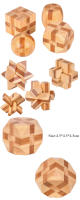 Juguete Educativo De Madera Para Niños Y Adultos Desafío Inteligente De Bloque Lu Ban Juego De Puzzle 3D Montessori Con Desbloqueo - details 0