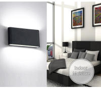 Lámpara De Pared Impermeable LED Moderna Para Exteriores Y Interiores Iluminación Minimalista Para Dormitorio Balcón Porche Jardín Decorativa Montaje En La Pared Material Aluminio - details 2