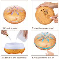 Diffusor De Aromaterapia Con Control Remoto Y Luz LED Cambiante De 7 Colores Máquina De Ultrasonidos Humidificador De Misting Frío Para Aceites Esenciales - details 5