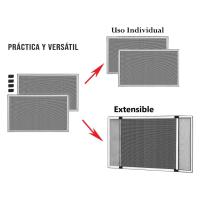 Mosquitera Extensible de Aluminio Blanco para Ventanas, Pantalla Antimosquitos Ajustable con Malla de Fibra de Vidrio, Protección Eficaz contra Insectos, Moscas y Mosquitos, Fácil de Instalar - details 5