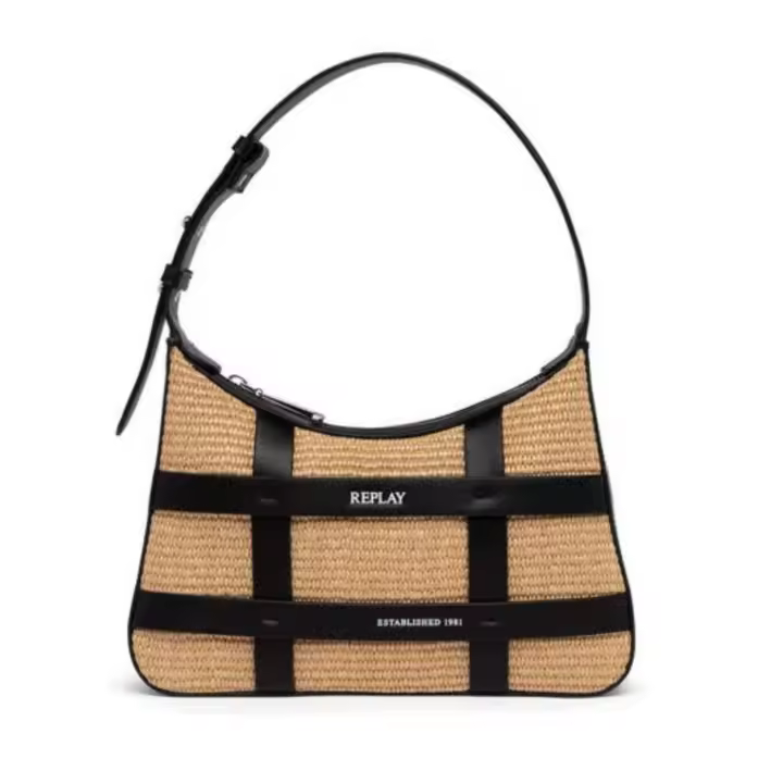 Bolso Replay hombro mimbre y polipiel para mujer - 1