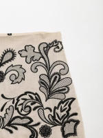 Conjunto De Dos Piezas TRFZA Para Mujer Verano Playa Sin Mangas Cuello V Vest Top Y Mini Falda Alta Cintura Estilo Floral Bordado - details 25