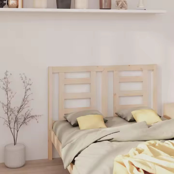 Cabecero de cama madera maciza de pino 126x4x100 cm - 1