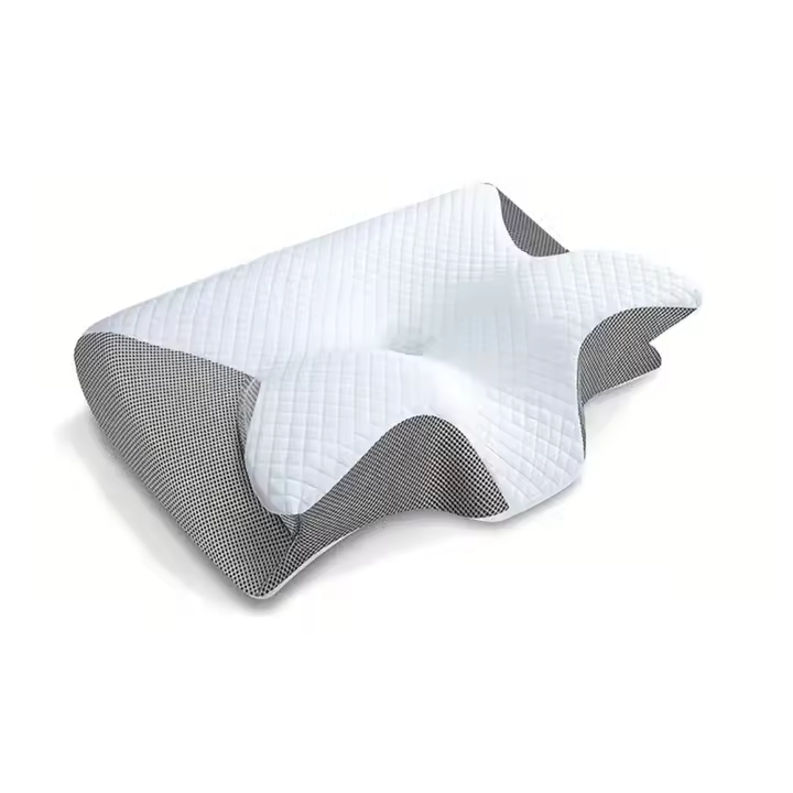 Almohada Cervical de espuma viscoelástica, almohada ortopédica de contorno ergonómico 2 en 1 para el dolor de cuello, almohadas de soporte contorneadas, 1 unidad SO - 1
