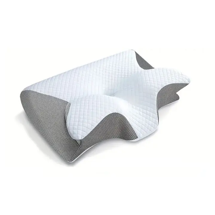 Almohada Cervical de espuma viscoelástica, almohada ortopédica de contorno ergonómico 2 en 1 para el dolor de cuello, almohadas de soporte contorneadas, 1 unidad SO - 1
