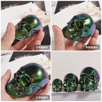Molde De Silicona Para Encendedor En Forma De Cabeza Squeleton Hecho De Resina Epoxy Decoración De Escritorio De Halloween Colgante De Calavera Para Joyería - details 3