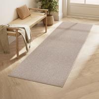 Alfombra Antideslizante de Yute Sintético 80x200 cm, Lavable a Máquina, para Salón, Dormitorio y Comedor, Color Marrón Camello - details 2