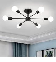 Modernidad Candelabro Negro Para Restaurante Y Sala De Estar Iluminación Suspenso De Techo Material Hierro E27 Decoración Hogar - details 8