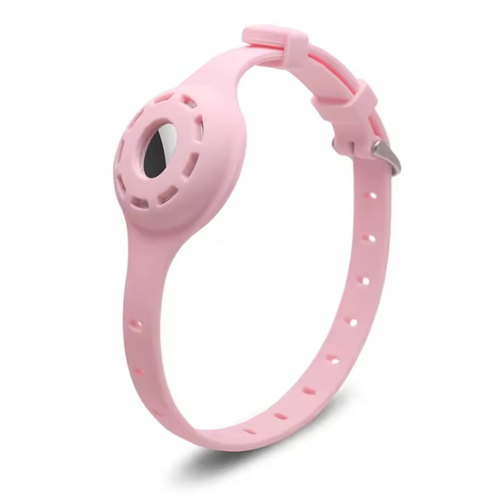 Collar De Silicona Antipérdida Para Gatos Con Portátil De Protección Ajustable Compatible Con Apple Airtag Localizador De Posición - 1