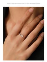 Zenyth elegante Anillo ajustable de Plata de Ley 925 con Cadena del Alfabeto Árabe para Mujer, Boda, cumpleaños, regalo del Día DE LA Madre - details 11