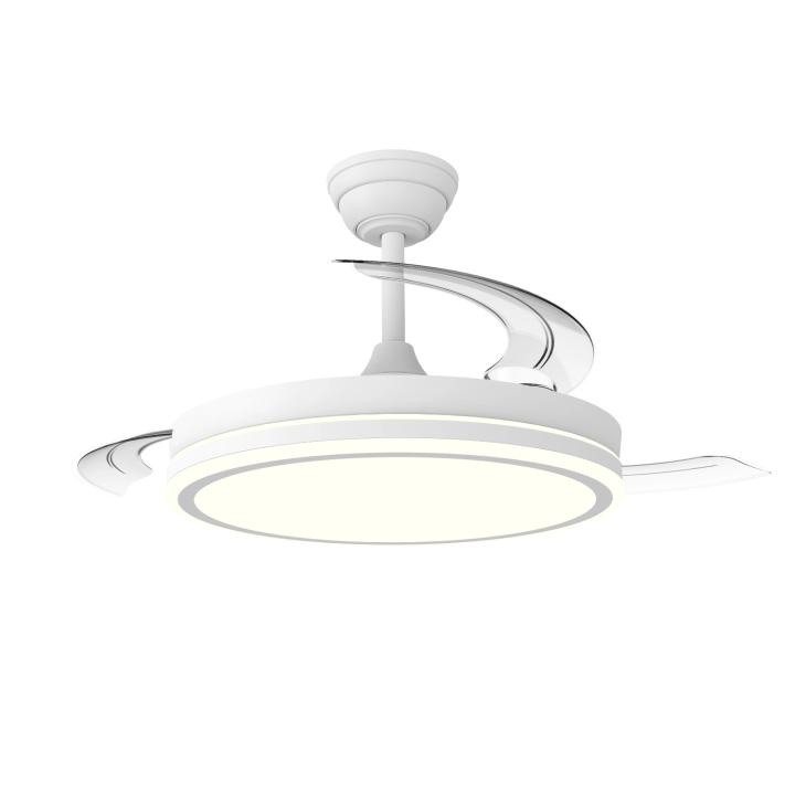 VENTILADOR DE TECHO CRISTALRECORD COLOR BLANCO ASPAS RETRACTILES - 7 VELOCIDADES Y 5.000 LUMENES — oferta en Miravia