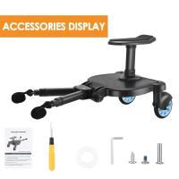 The second child baby stroller,, folding, universal, auxiliary pedal, travel sneak baby a good helper, travel talisman, accessories to assist, baby stroller rear hanging small tail car, safe and stable, height adjustable, anti-kick design, easy to install - details 7