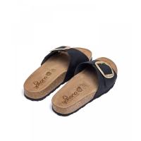 YOKONO JERBA 114 Sandalias Anatómicas mujer 35090 25V BIO PALA HEBILLA NOBUCK NEGRO - details 4