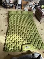 Colchón De Acampar Doble Inflable Con Almohada Y Tela Impermeable Para Senderismo Plegable Matrícula De Viaje Ligera - details 19