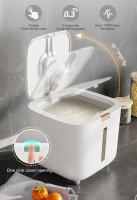 Cubeta De Arroz 10/5kg a Prueba De Humedad Y Plagas Con Tanque Sellado Superficie Compresionado Caja De Almacenamiento Para Cocina Material Plástico Estilo Clásico - details 5