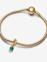 Pandora - Charm Colgante con Círculo de eternidad facetado de Mayo-Baño de Oro de 14 K - details 1