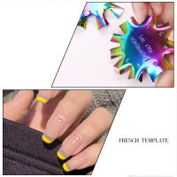 Molde De Dibujo De Uñas Almendra pro 12 Estilo Fácil Frances Sonrisa Cortadora De Uñas Herramientas De Manicura Con Diseño V Línea Cortador De Uñas - details 6