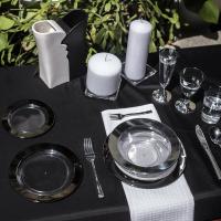 Mantel De Seda Satinada Rectangular Para Bodas Y Banquetes 2 Paquetes Cubierta De Mesa Suave Y Brillante Decoración De Mesa Clásica - details 6