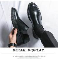 Zapatos Casuales Para Hombre 2024 Nueva Tendência Brogue De Cuero Carved Simple Y Elegante Zapatos Slip-On Para Negocios Y Vida Diaria - details 10