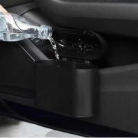 Bandeja De Basura Para Coche De Plástico Cuadrada Tipo De Almacenamiento Pressionado Cubo De Basura Automóvil Colgante Y Organizador De Espacio - details 5