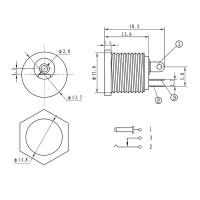 5Pares De Conector De Enchufe DC 5.5x2.1mm Hembra + Macho Para Panel De Montaje Con Cable De Soldadura Adaptador De Suministro De Energía 5.5x2.1mm - details 0