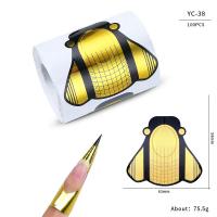100pcs Formas De Uñas Artísticas Para Gel UV Extensión De Acrílico Estampado Francés Herramienta De Manicura Stencil Adhesivo Creativo Y Conveniente Para Uso Profesional O Doméstico - details 41